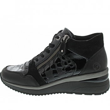 Remonte Schnürstiefelette in schwarz