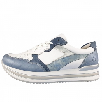 Remonte sportlicher Schnürer in blau/ weiß