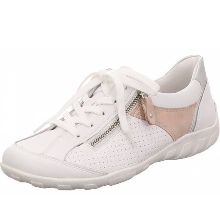 Remonte Schnürer in weiß kombi.