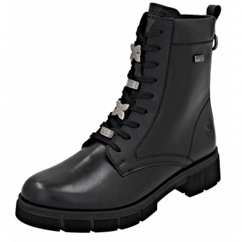 Remonte Schnürstiefel in schw/schw