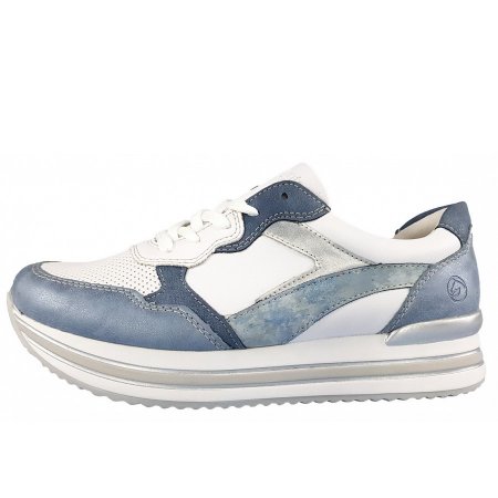Remonte sportlicher Schnürer in blau/ weiß