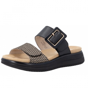 Remonte Pantolette in schwarz natur