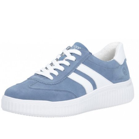 Remonte sportlicher Schnürer in jeans weiss blau