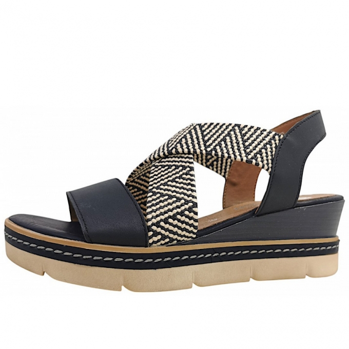 Remonte Sandalette in schwarz kombi 03