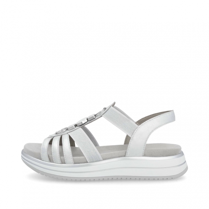 Remonte Damen Riemchensandalen - Silber/Platin