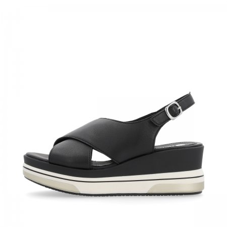 Remonte Damen Keilsandaletten - Schwarz