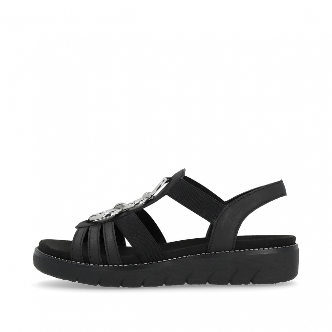 Remonte Damen Riemchensandalen - Schwarz