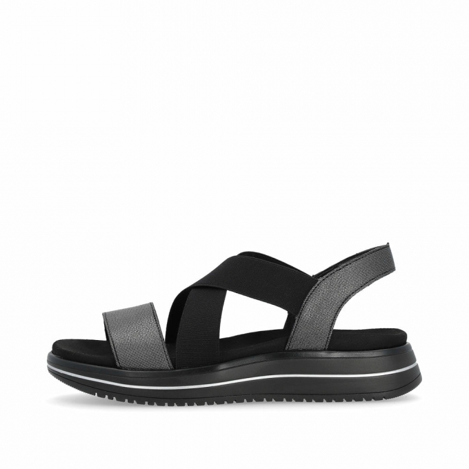 Remonte Damen Riemchensandalen - Schwarz