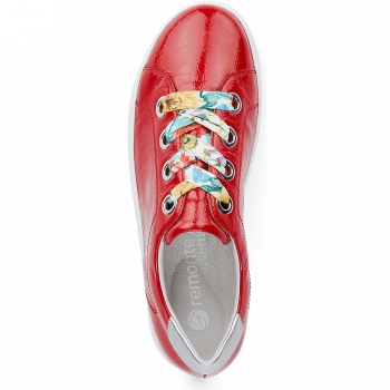 Remonte Sportliche Schnürer in mohn/silver