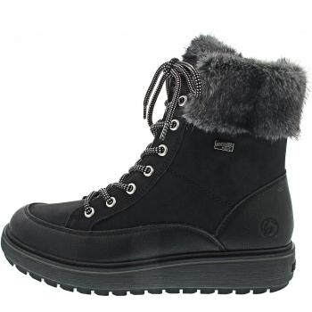 Remonte Schnürstiefel in schwarz kombi