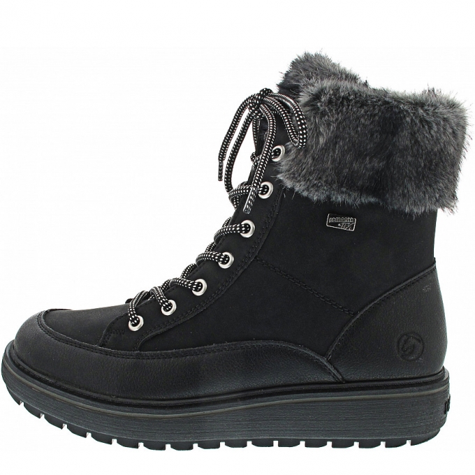 Remonte Schnürstiefel in schwarz kombi