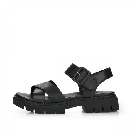 Remonte Damen Riemchensandalen - Schwarz