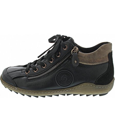 Remonte Schnürschuhe in schwarz/schwarz/schw