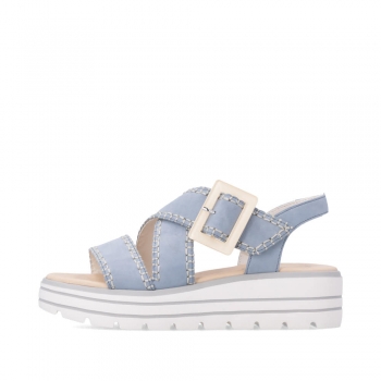 Remonte Damen Keilsandaletten - Blau