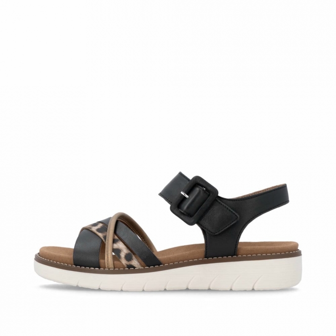 Remonte Damen Riemchensandalen - Schwarz