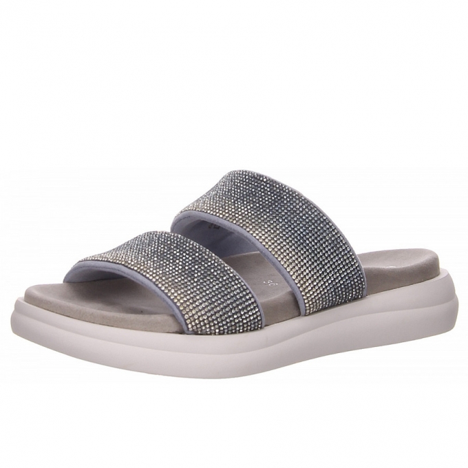 Remonte Pantolette in blau kombi.