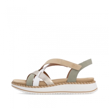 Remonte Damen Riemchensandalen - Grün
