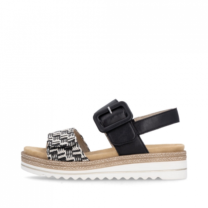 Remonte Damen Keilsandaletten - Schwarz