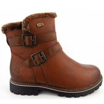 Remonte Lammfell Stiefelette in muskat/muskat/setter