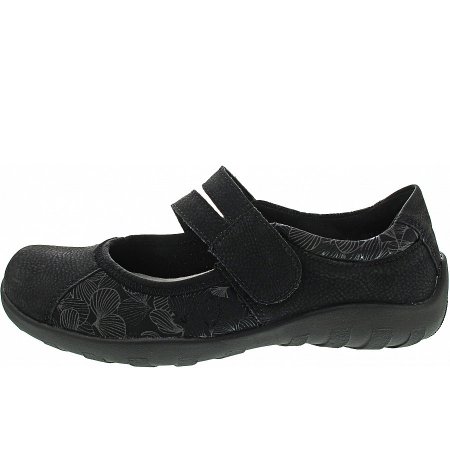 Remonte Ballerina in schwarz/schwarz/gunm