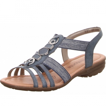 Remonte Sandalette in blau kombi.