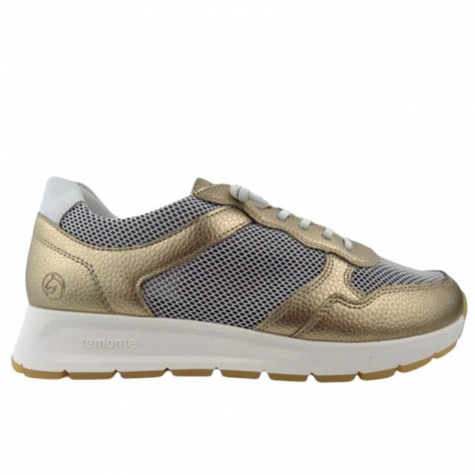 Remonte Slipper in gold/weiss-nautic/weis