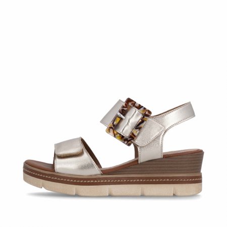 Remonte Damen Keilsandaletten - Metallic