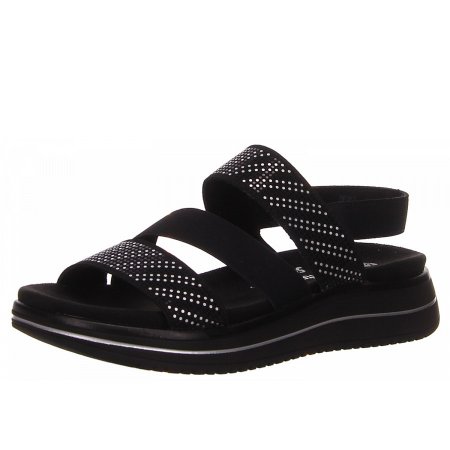 Remonte Sandalette in schwarz kombi.