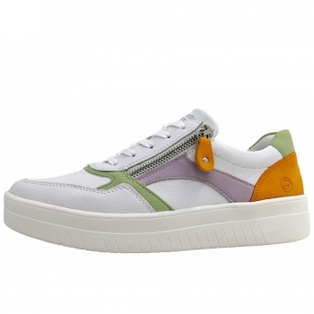 Remonte sportlicher Schnürer in weiss kombi 86