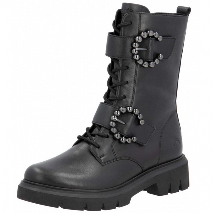 Remonte Schnürstiefel in schwarz