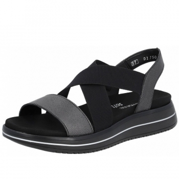 Remonte Sandale in nero schwarz