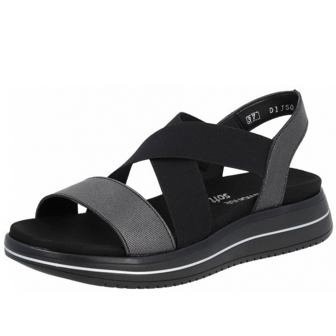 Remonte Sandale in nero schwarz