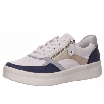 Remonte Schnürer in weiß kombi.