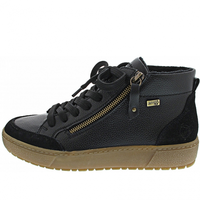 Remonte Schnürstiefel in schwarz/schwarz/schw