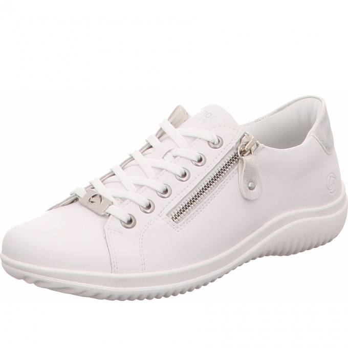 Remonte Schnürer in weiß kombi.