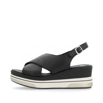 Remonte Damen Keilsandaletten - Schwarz
