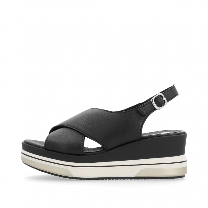 Remonte Damen Keilsandaletten - Schwarz