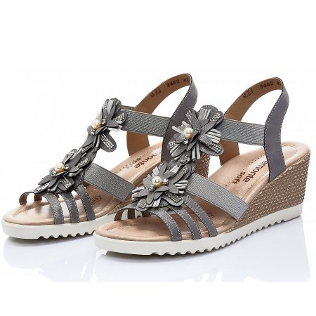 Remonte Keilsandalette in steel/steel-silver
