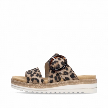 Remonte Damen Pantoletten - Animalprint
