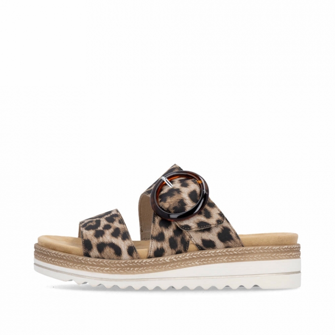 Remonte Damen Pantoletten - Animalprint