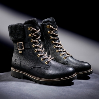 Remonte Damen Schnürstiefel - Schwarz