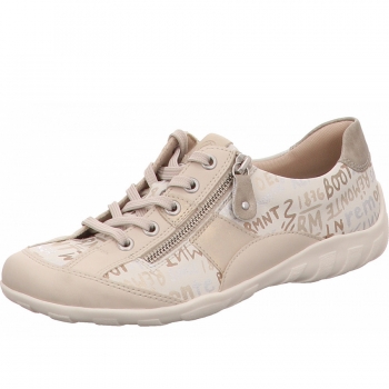 Remonte Schnürer in beige kombi.