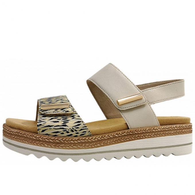 Remonte Sandale in beige-gold/porzellan 60