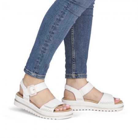 Remonte Damen Riemchensandalen - Weiss