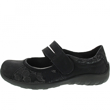 Remonte Ballerina in schwarz/schwarz/gunm