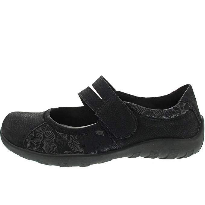 Remonte Ballerina in schwarz/schwarz/gunm