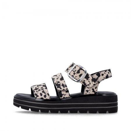 Remonte Damen Keilsandaletten - Animalprint