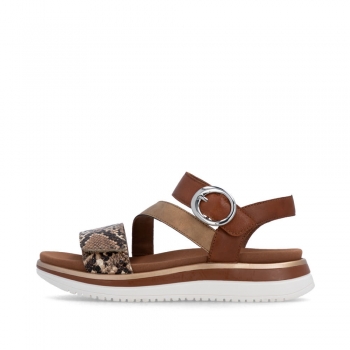 Remonte Damen Riemchensandalen - Braun