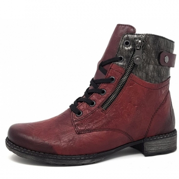 Remonte Schnürstiefel in rot