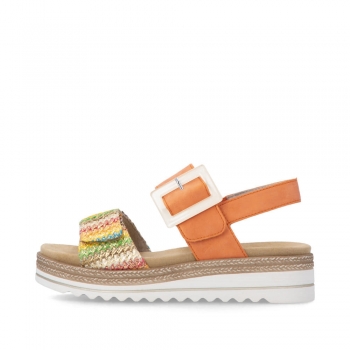 Remonte Damen Keilsandaletten - Orange